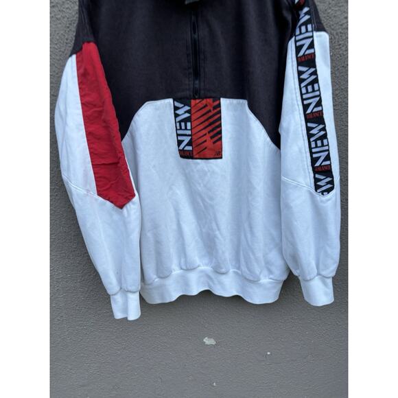 Vintage 90s New Balance Hong Kong Jacket 1/4 Zip Size XL White - Picture 5 of 16